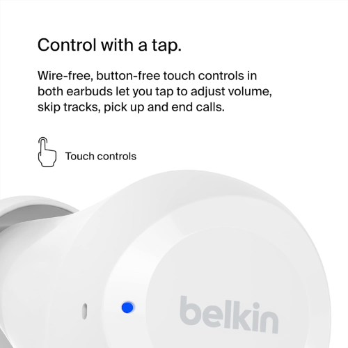 Belkin SoundForm Bolt True Wireless Earbuds - White - Red Rhino