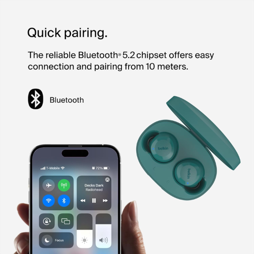 Belkin SoundForm Bolt True Wireless Earbuds - Teal - Red Rhino