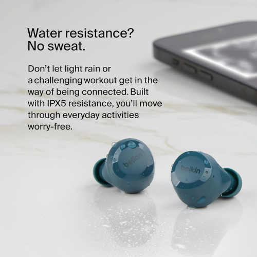 Belkin SoundForm Bolt True Wireless Earbuds - Teal - Red Rhino
