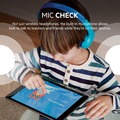 Belkin SoundForm Mini Wireless Headphones - Blue - Red Rhino