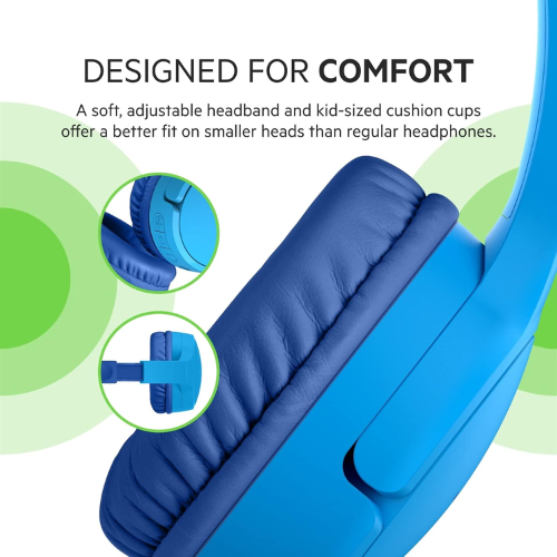Belkin SoundForm Mini Wireless Headphones - Blue - Red Rhino