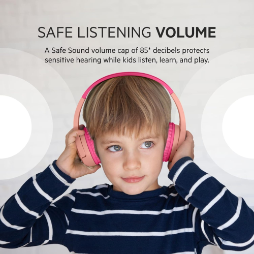 Belkin SoundForm Mini Wireless Headphones - Pink - Red Rhino