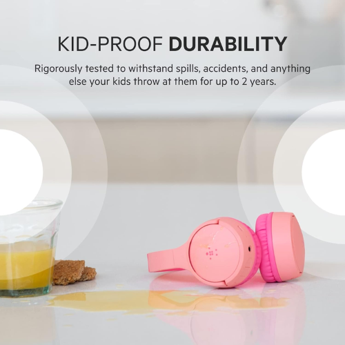 Belkin SoundForm Mini Wireless Headphones - Pink - Red Rhino