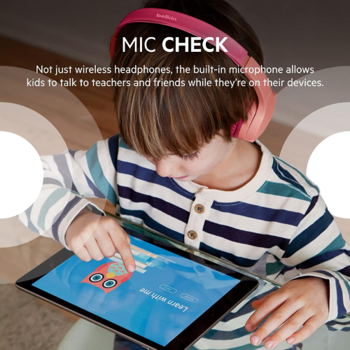 Belkin SoundForm Mini Wireless Headphones - Pink - Red Rhino