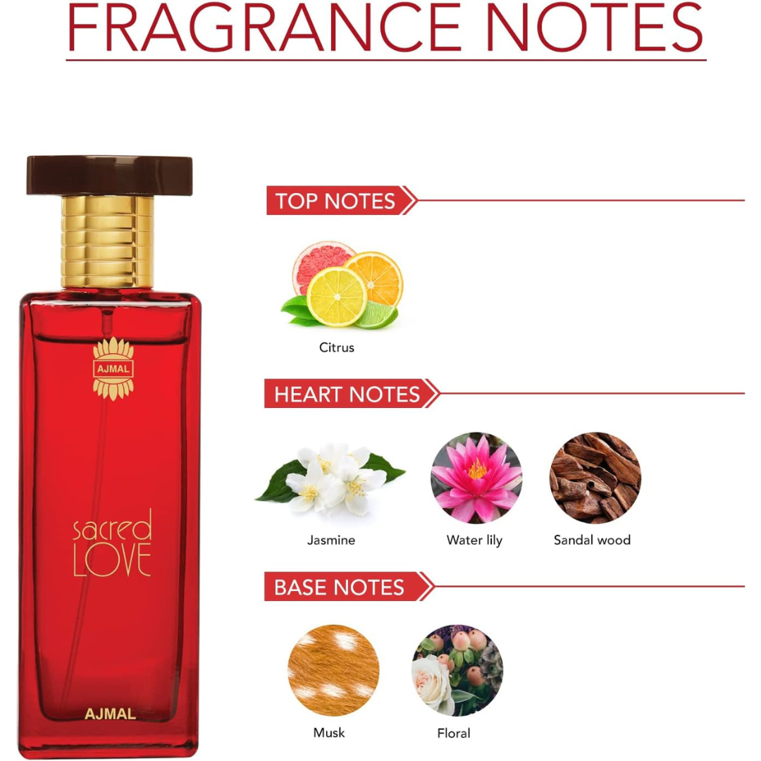 Ajmal Sacred Love Eau De Parfum 50Ml - Red Rhino