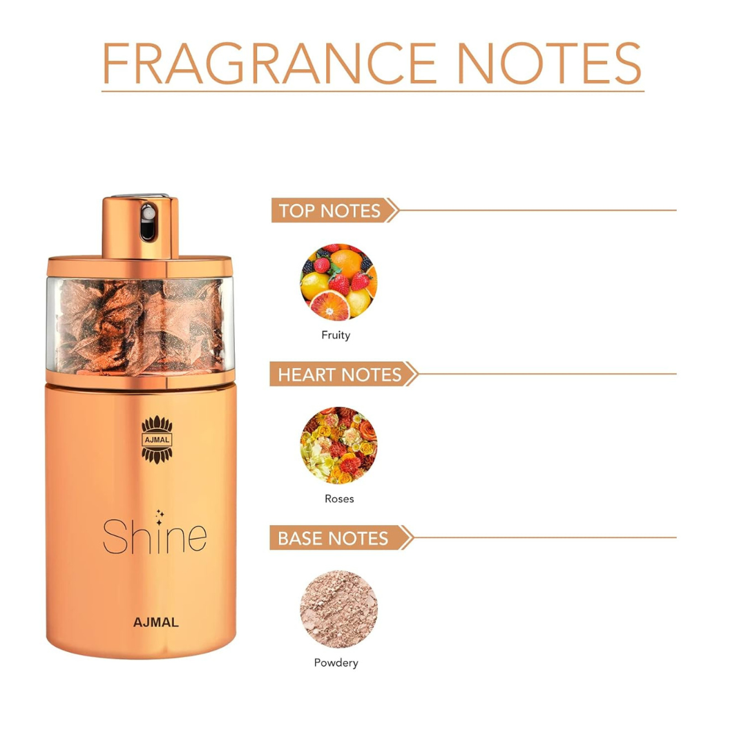 Ajmal Shine Eau De Parfum 75Ml - Red Rhino