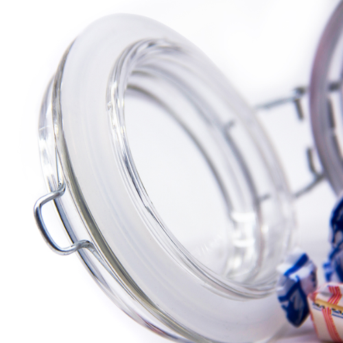 Bon Appetit Glass Jar with Air Tight Clamp Lid 4L - Red Rhino