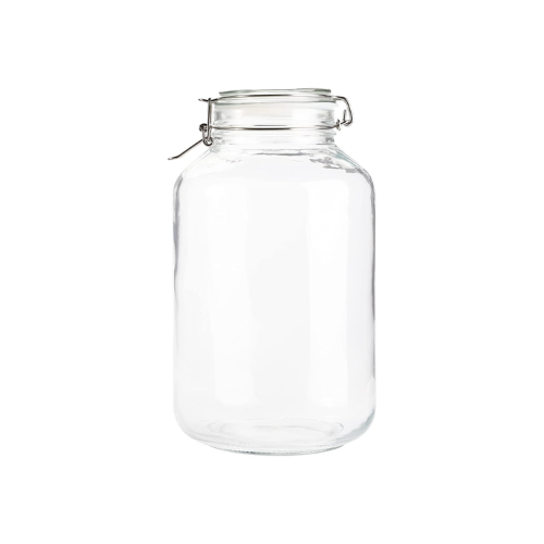 Bon Appetit Glass Jar with Air Tight Clamp Lid 1.5L - Red Rhino