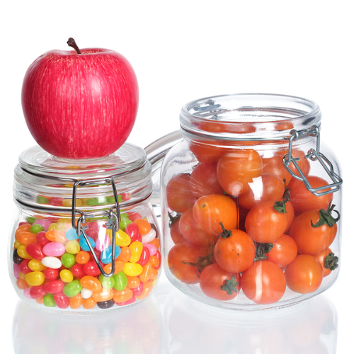 Bon Appetit Glass Jar with Air Tight Clamp Lid 4L - Red Rhino