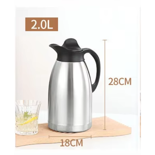 Bon Appetit Stainless Steel Double Wall vacuum Flask 2 Litre - Red Rhino