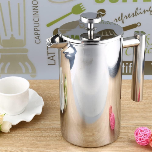 Bon Appetit 700mL Stainless Steel French Press Coffee & Tea Maker - Red Rhino