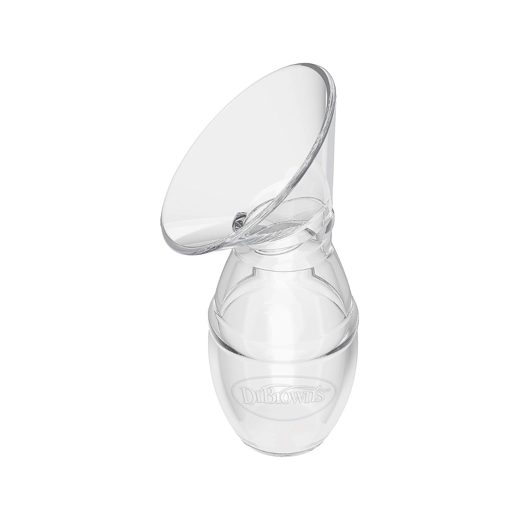 Dr. Brown's Silicone One-Piece Breast Pump & Travel Bag, 150ML Anti-Colic Options+ Baby Bottle, Level 1 Nipple & Travel Lid-BF035 - Red Rhino