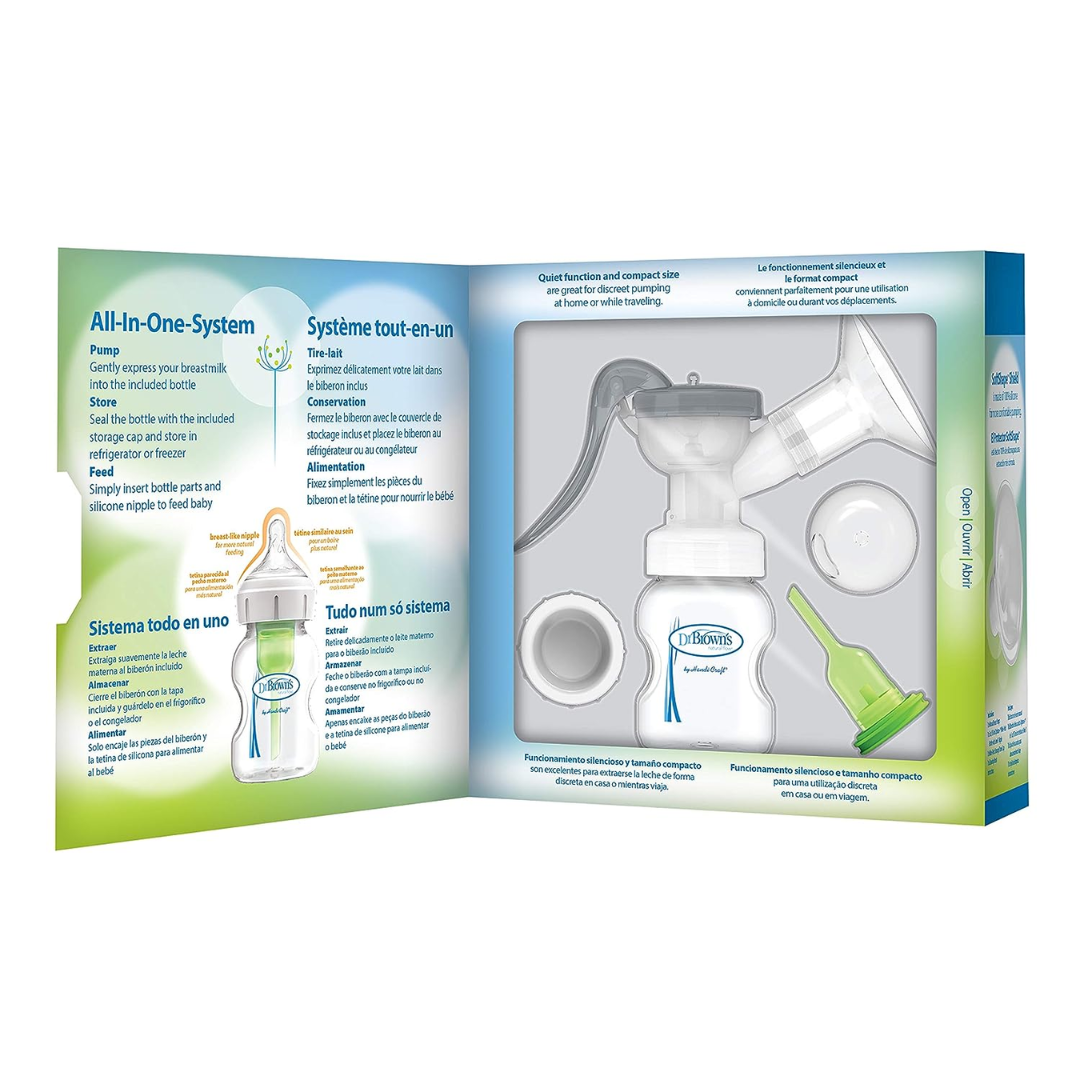 Dr. Brown's Manual Breast Pump with Soft shape Silicone Shield-BF102 - Red Rhino