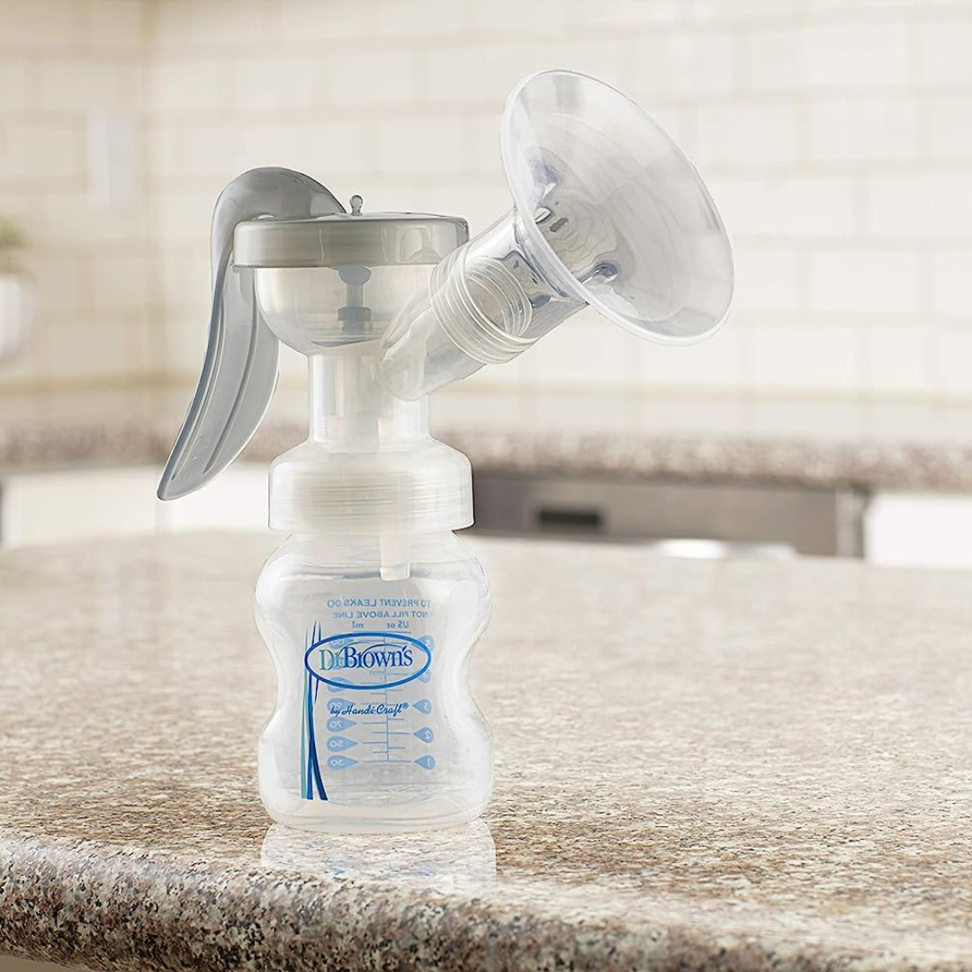 Dr. Brown's Manual Breast Pump with Soft shape Silicone Shield-BF102 - Red Rhino