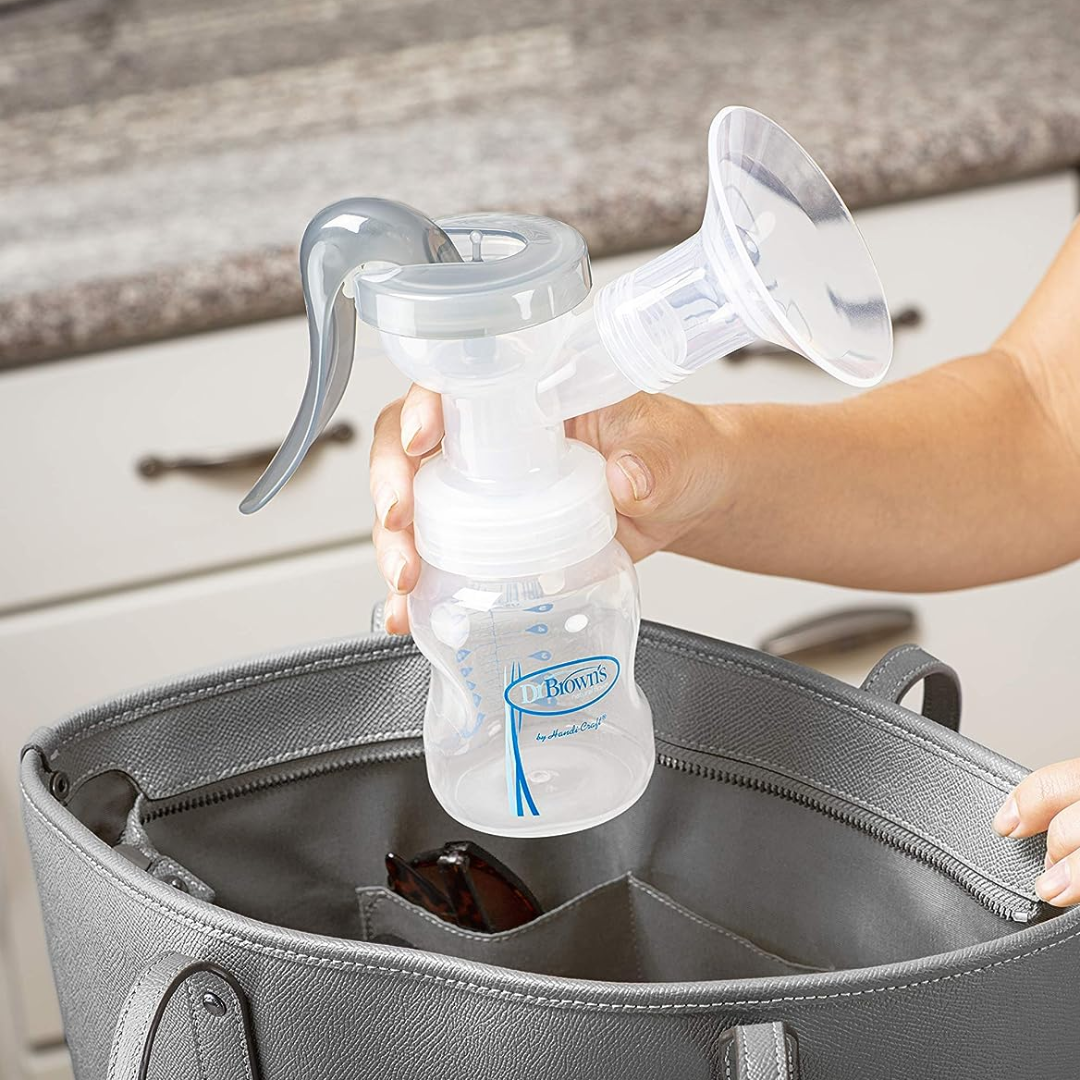 Dr. Brown's Manual Breast Pump with Soft shape Silicone Shield-BF102 - Red Rhino