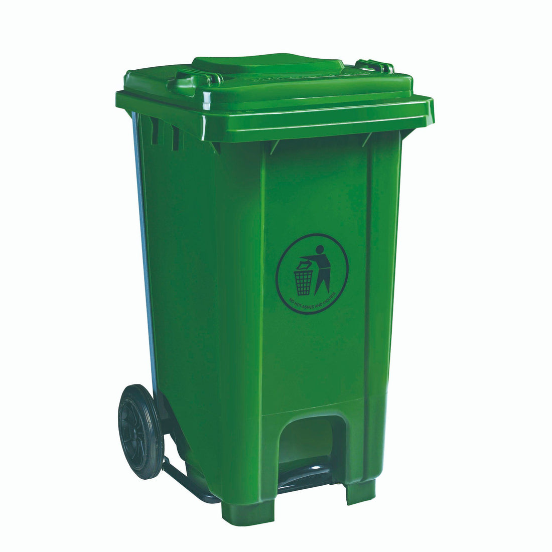 Plastic Trash Can 240L Waste Pedal Bin Heavy Duty with Wheels ZTL-240A-1P