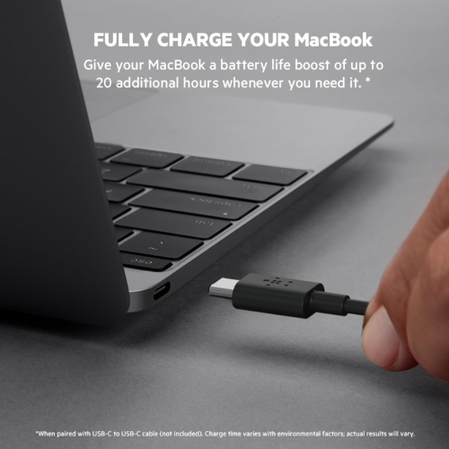 Belkin BoostCharge 20K mAh USB-C PD Power Bank - Black - Red Rhino
