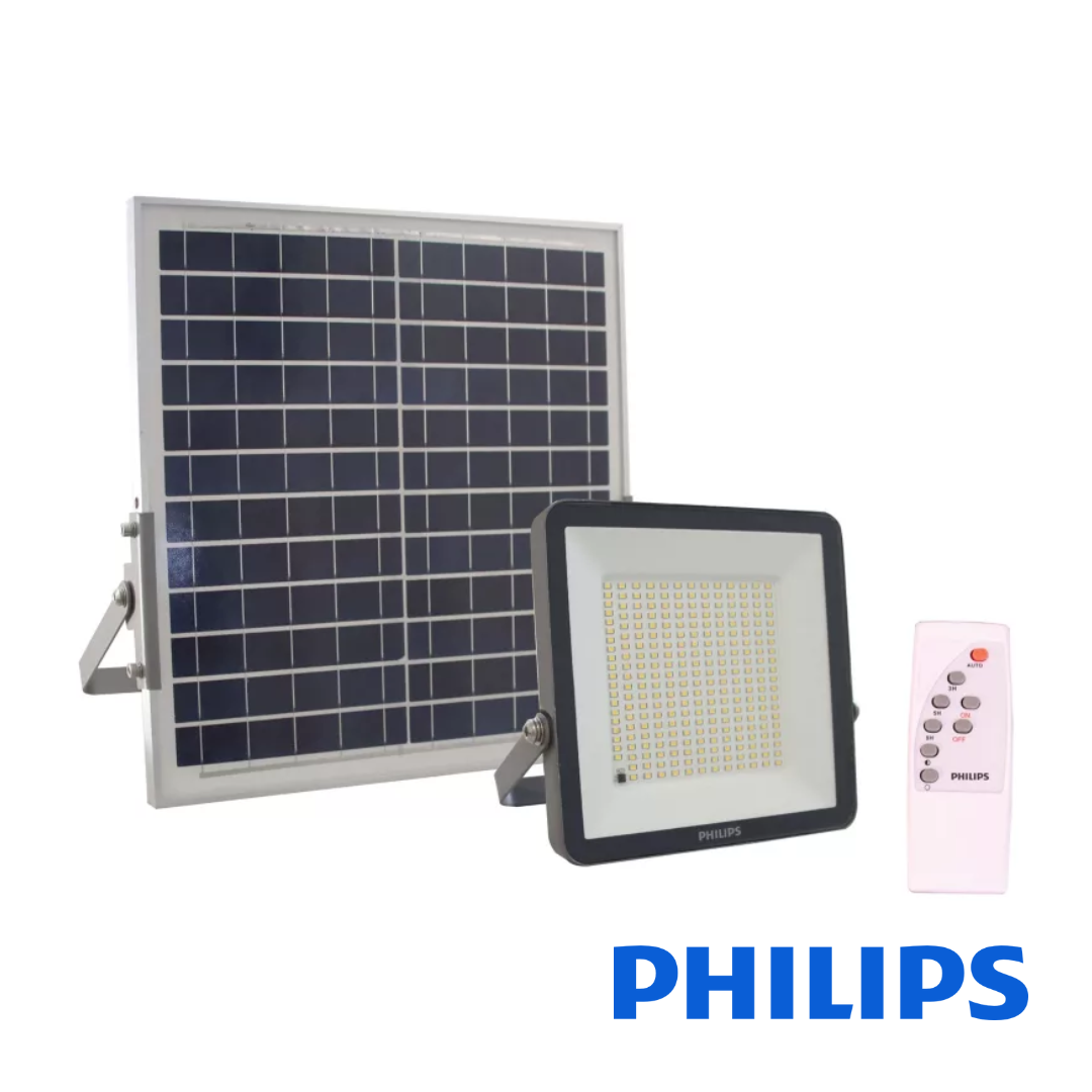 Philips LED Solar Floodlight 20W LED30/757 (Equivalent 300W) 9.6V 6AH Battery