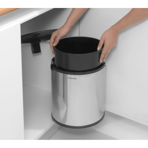 Brabantia Built-in Bin - Brilliant Steel -15L - Red Rhino
