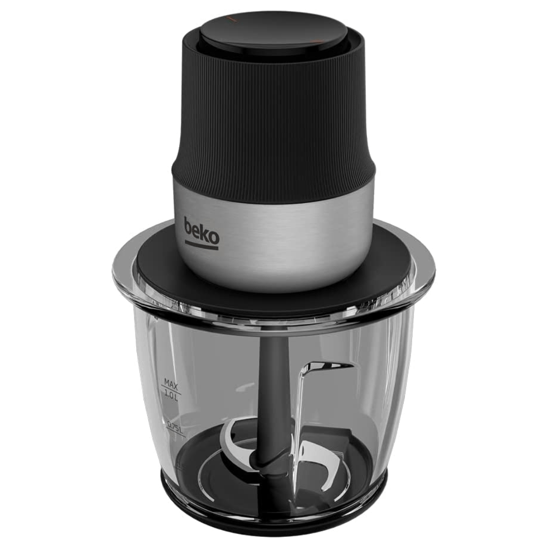 Beko Food Chopper, 400 W Motor, 1000 ml Glass Bowl - Red Rhino