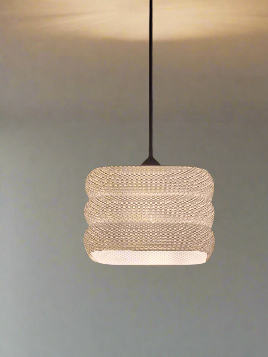Print3D Africa CLARA Pendant Lamp illuminated - Red Rhino Kenya