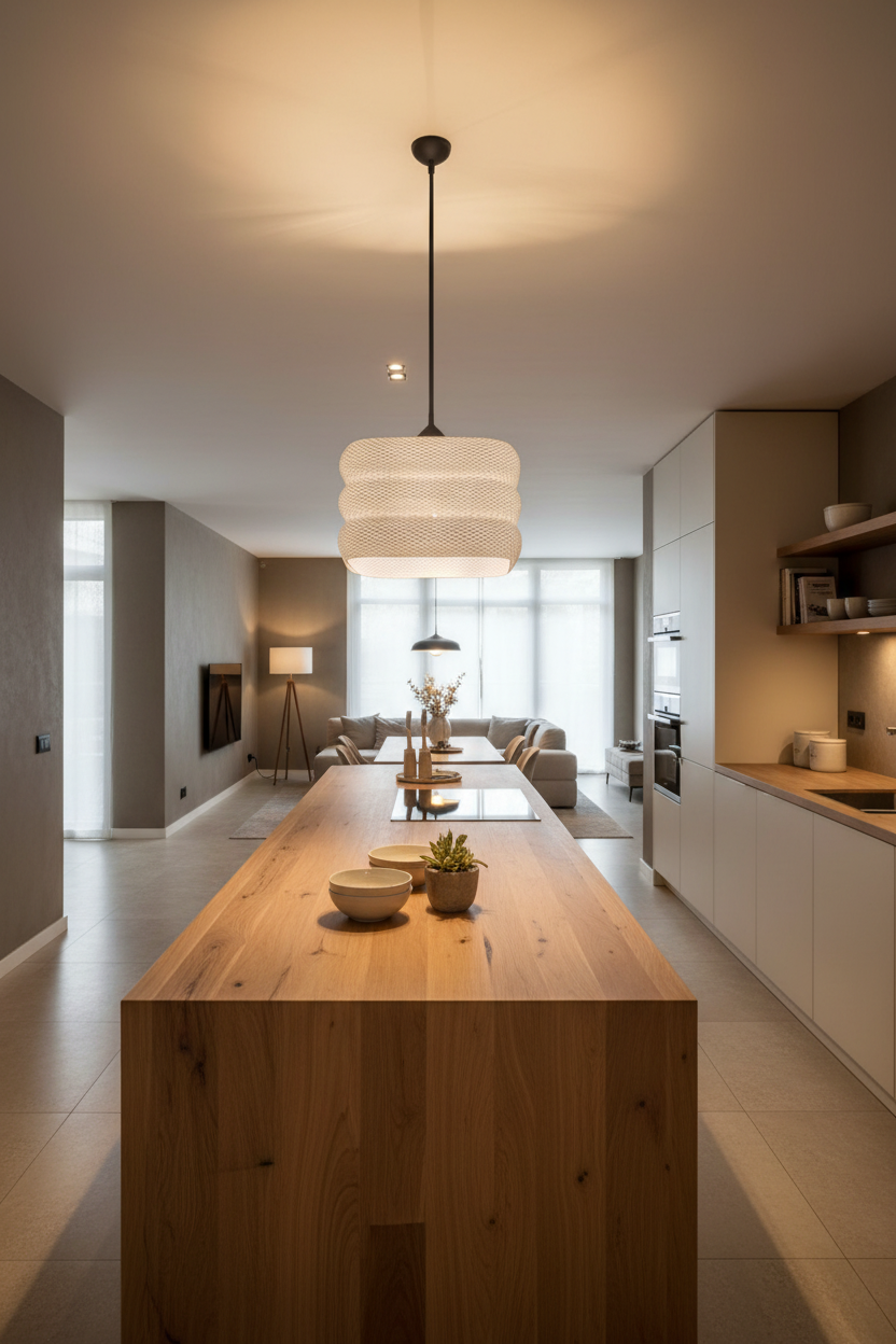 Print3D Africa CLARA Pendant Lamp kitchen lifestyle - Red Rhino Kenya