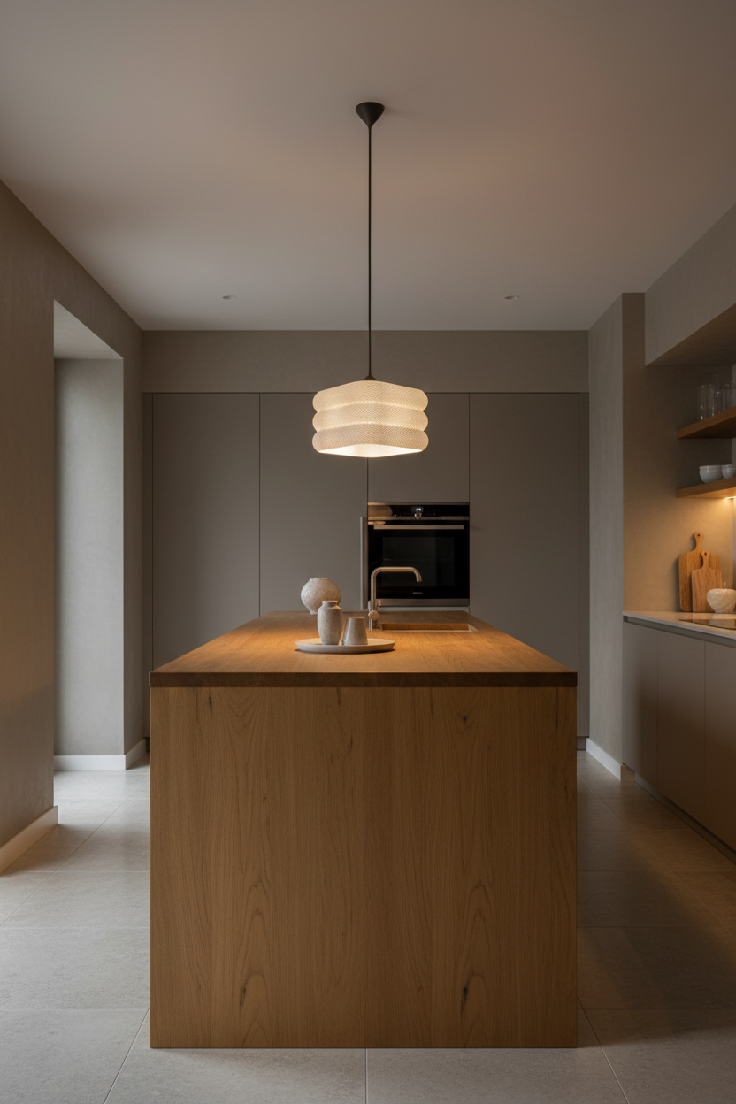 Print3D Africa CLARA Pendant Lamp island installation - Red Rhino Kenya