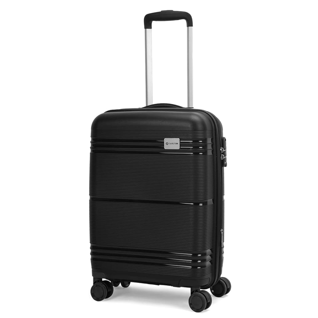 Carlton Focus Plus black suitcase, alternate view
