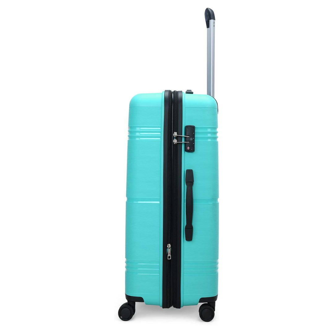 Carlton Focus Plus turquoise suitcase, side view