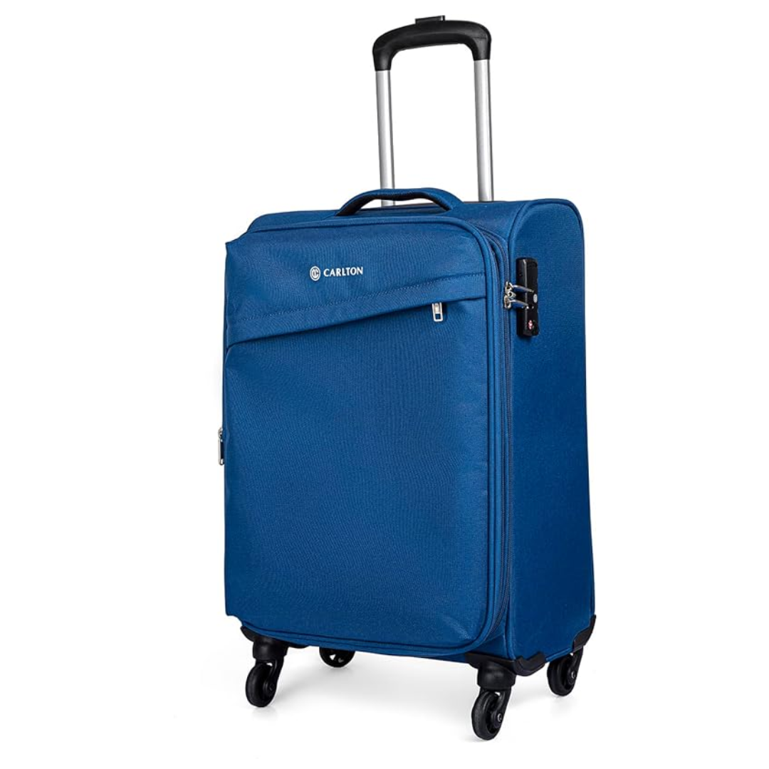 Carlton Lords blue suitcase, alternate view