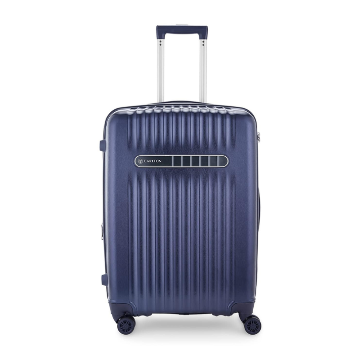 Carlton Meridian blue eight-wheel suitcase, front view