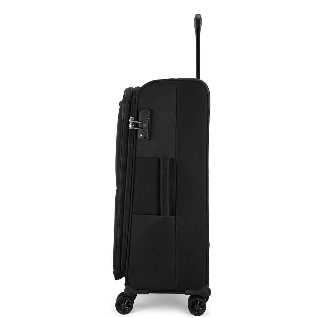 Carlton Newburyplus black suitcase, side view
