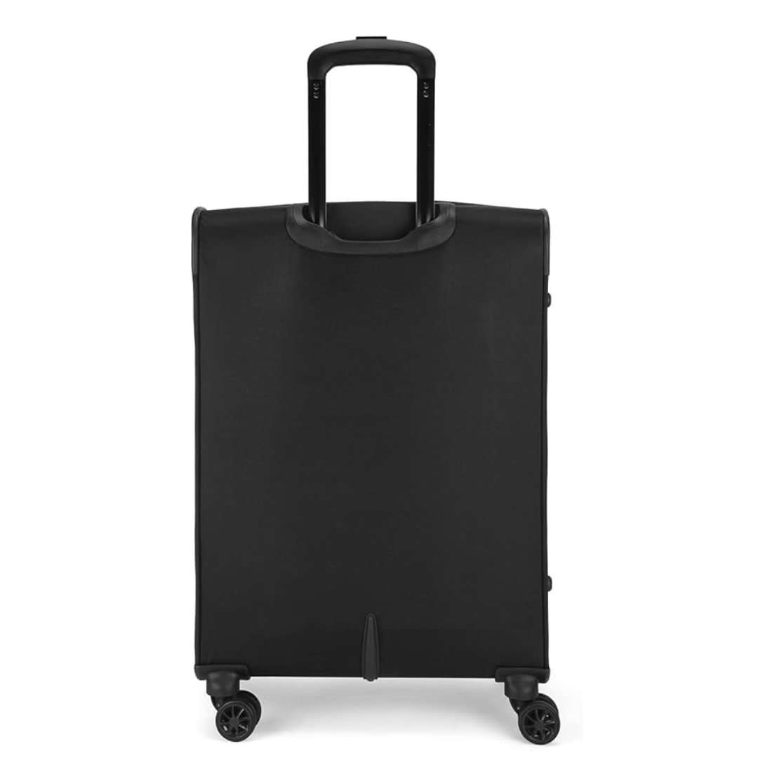 Carlton Newburyplus black suitcase wheel and handle detail