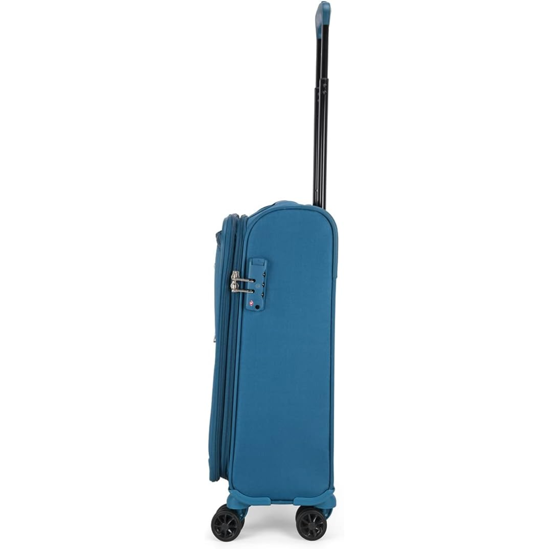 Carlton Newburyplus teal suitcase, side view