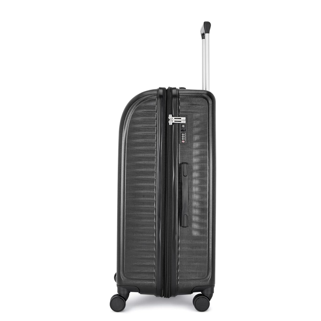 Carlton Oslo black suitcase, side view