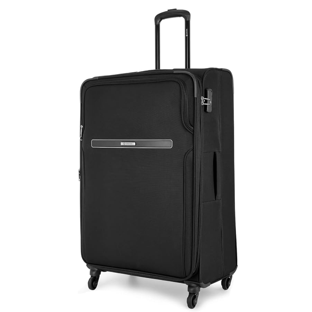 Carlton Turboliteplus black suitcase, side view