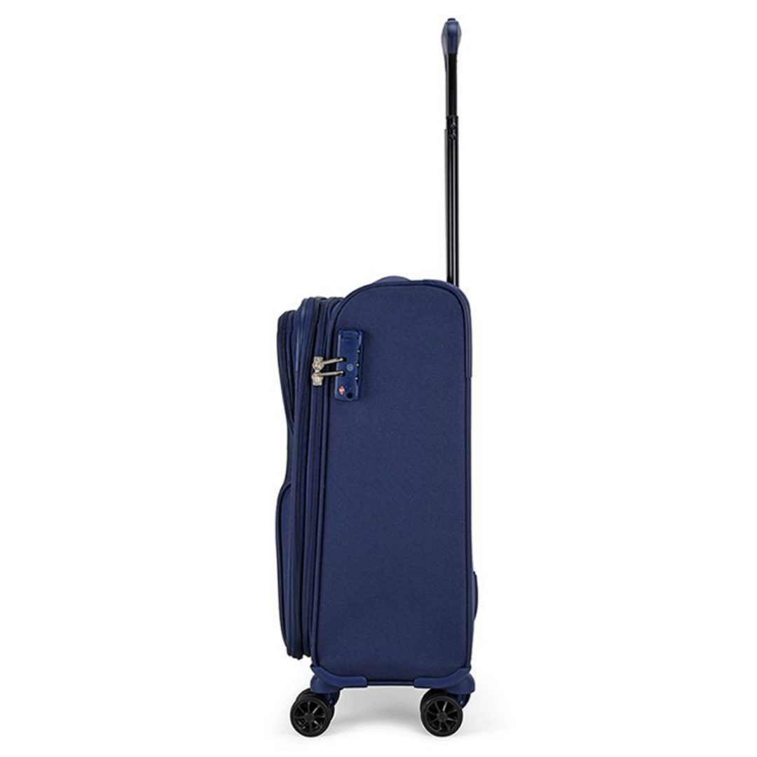 Carlton Turboliteplus blue suitcase, side view