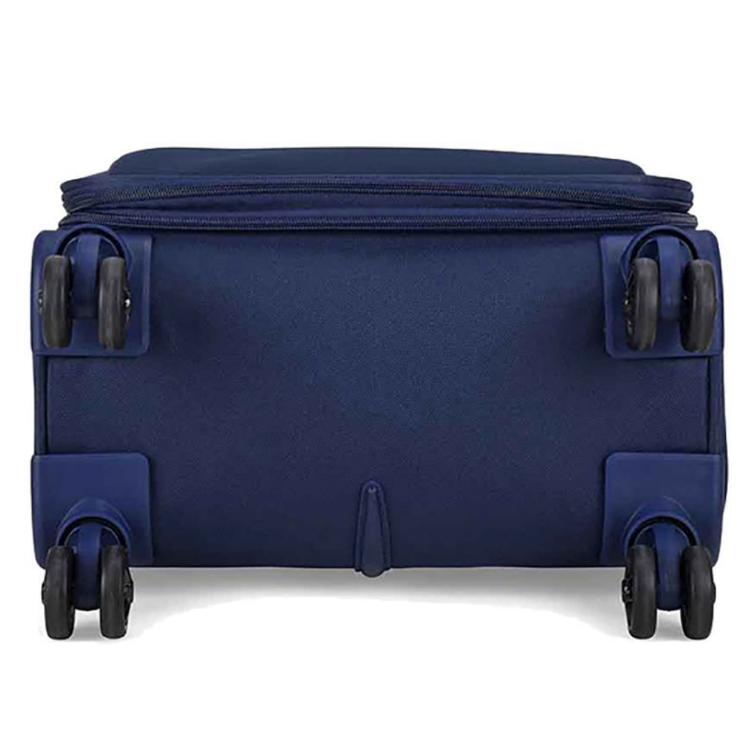 Carlton Turboliteplus blue suitcase wheel and handle detail