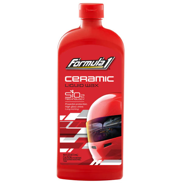 Formular 1 Ceramic Liquid Car Wax to Restore & Protect to Erase Car Scratches & Swirls -473ml Compatible with All Cars, Cleaning & Care polishes wax - Red Rhino
