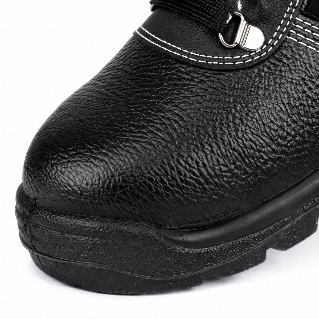 Worksafe Genuine Leather Steel Toe Safety Boot with Steel Midsole – Black