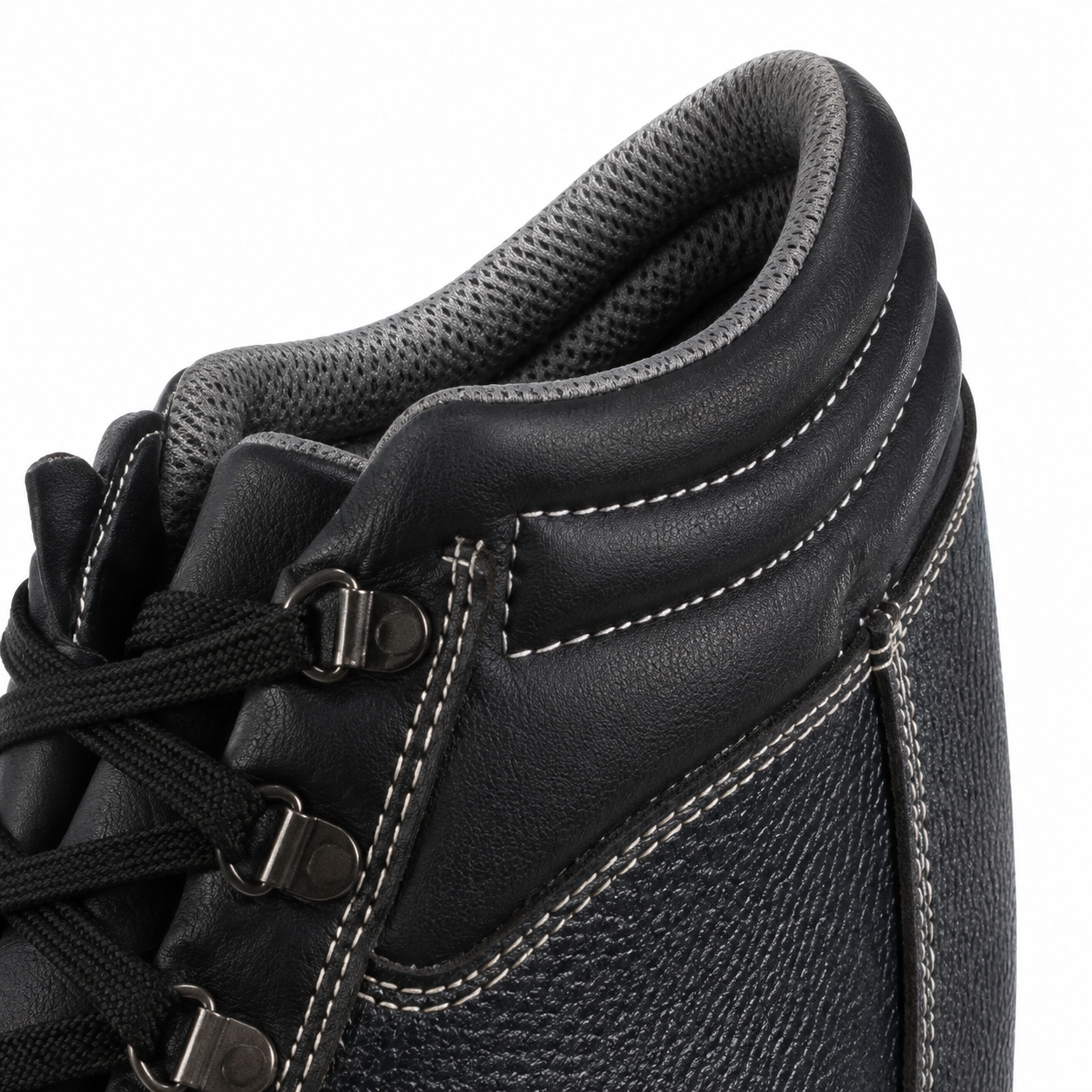 Worksafe Genuine Leather Steel Toe Safety Boot with Steel Midsole – Black