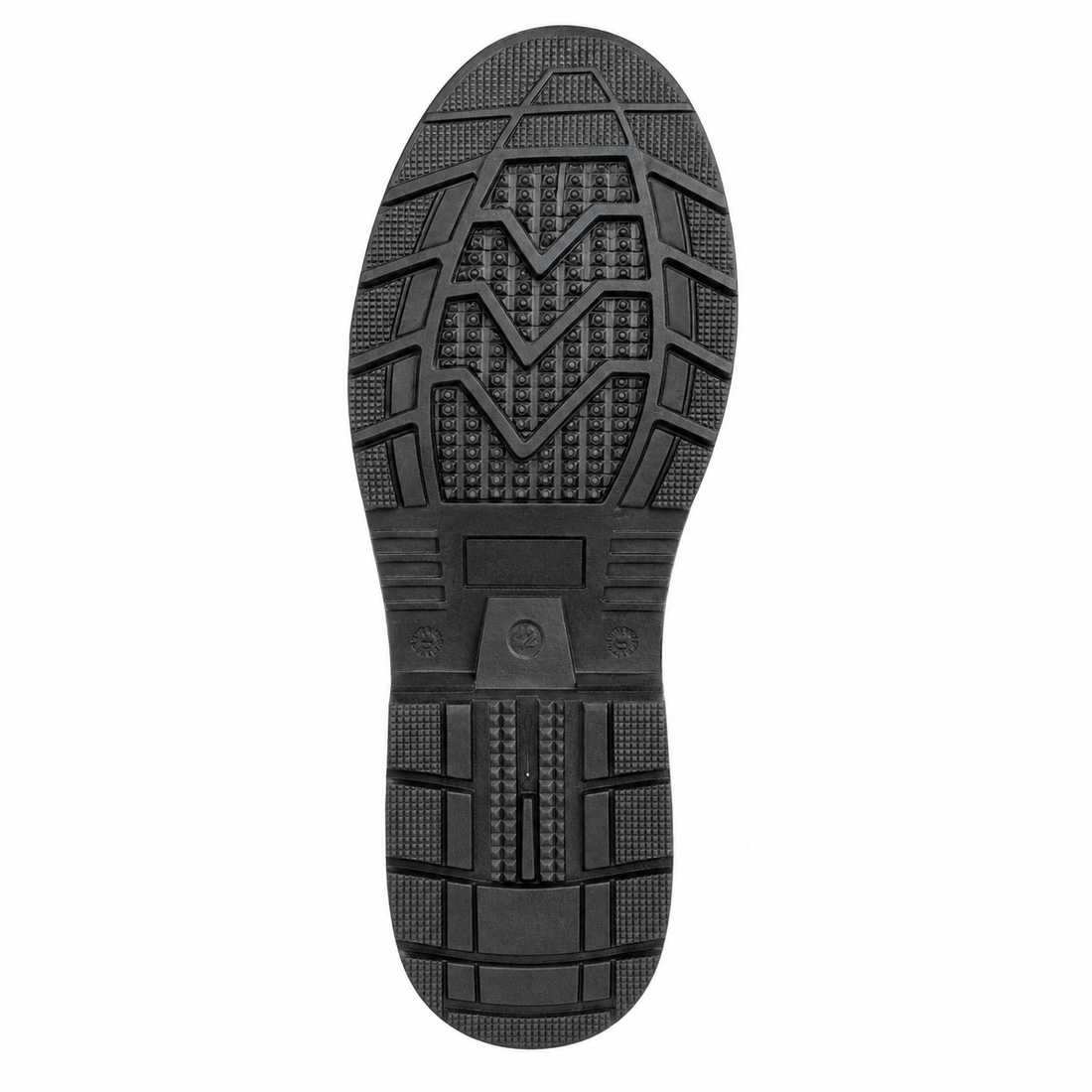 Eversafe High-Ankle Genuine Leather Steel Toe Safety Boot with Steel Midsole & Rubber Sole – Black