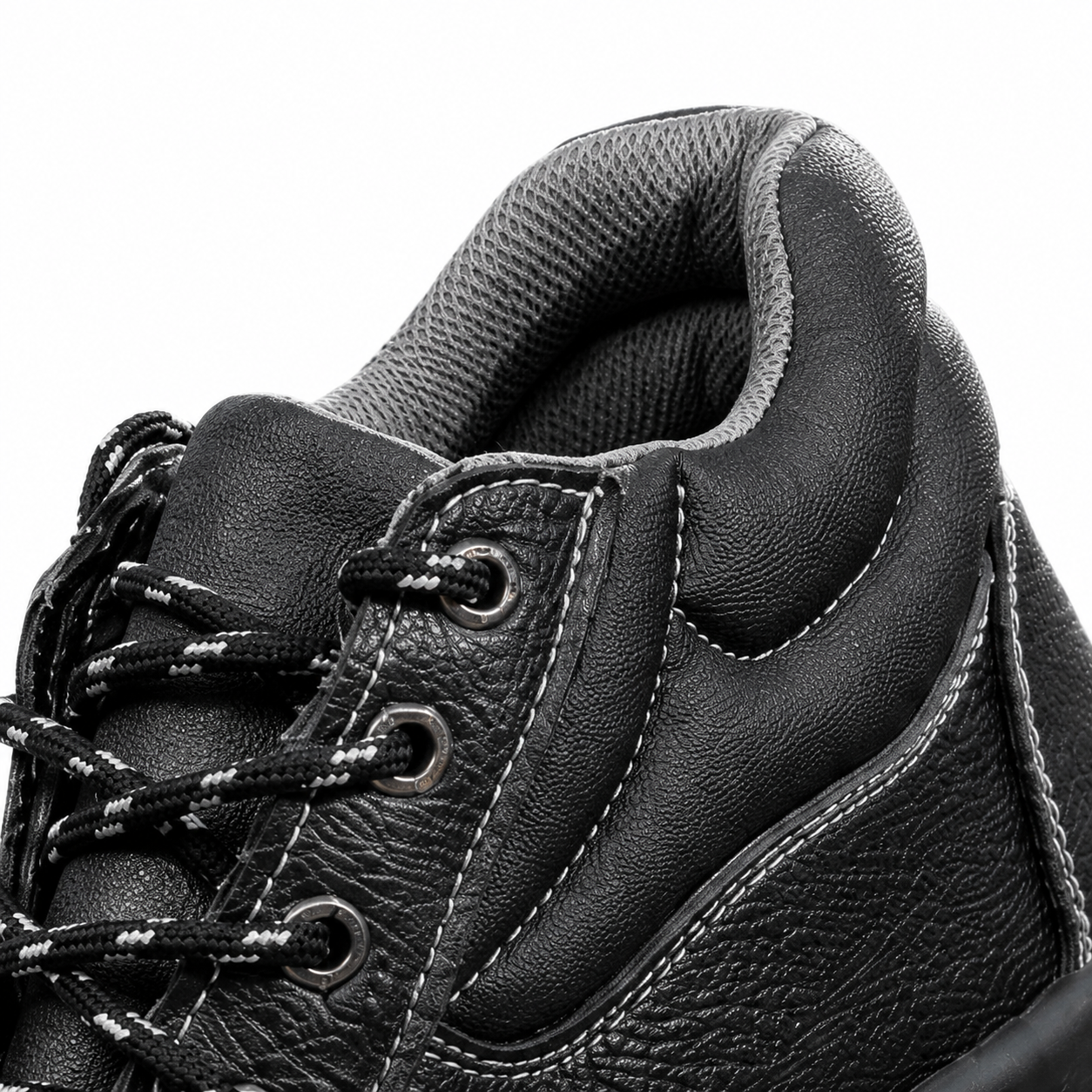 Hunter Genuine Leather Steel Toe Safety Boot with Steel Midsole – Black