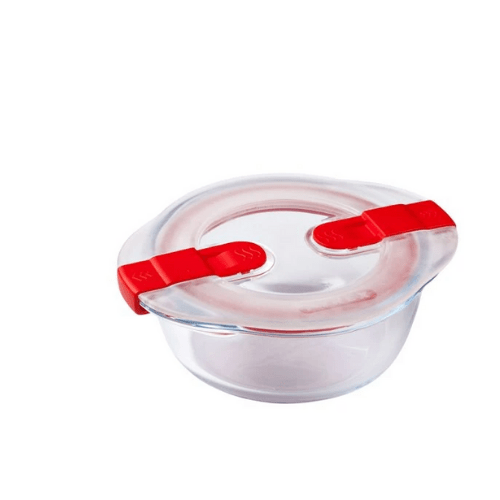 Pyrex Cook and Heat Rectangular glass food container with patented microwave safe lid - 0.35L