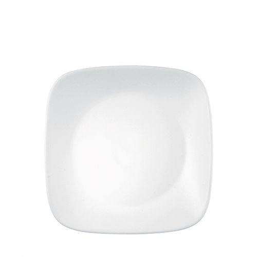 Corelle Pure White Square Bread and Butter Plate - Set Of 6 - 16.5cm - Red Rhino