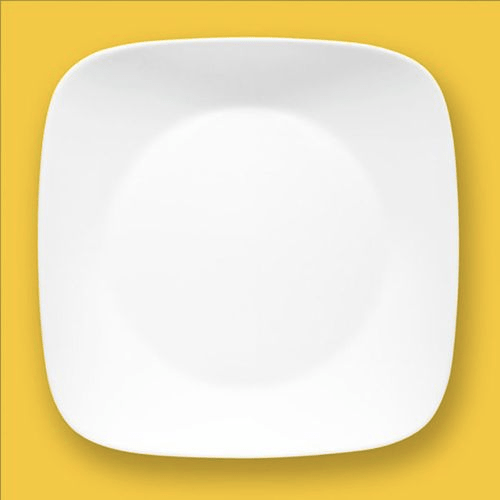 Corelle Pure White Square Lunch Plate - Set Of 6 22.9cm - Red Rhino