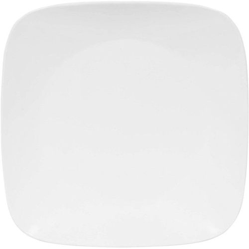 Corelle Pure White Square Dinner Plate - Set Of 6 - 26.7cm - Red Rhino