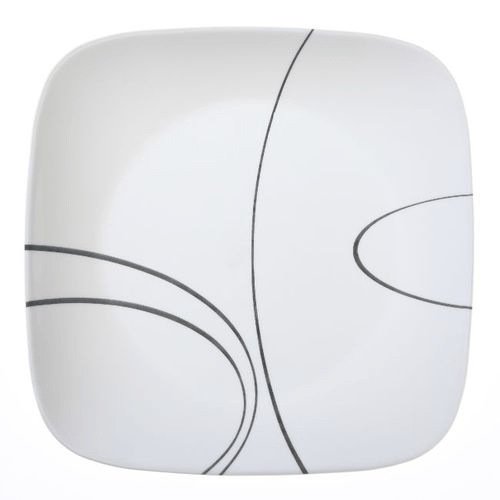 Corelle Simple Lines square Dinner Plate - Set Of 6 - 26.7cm - Red Rhino