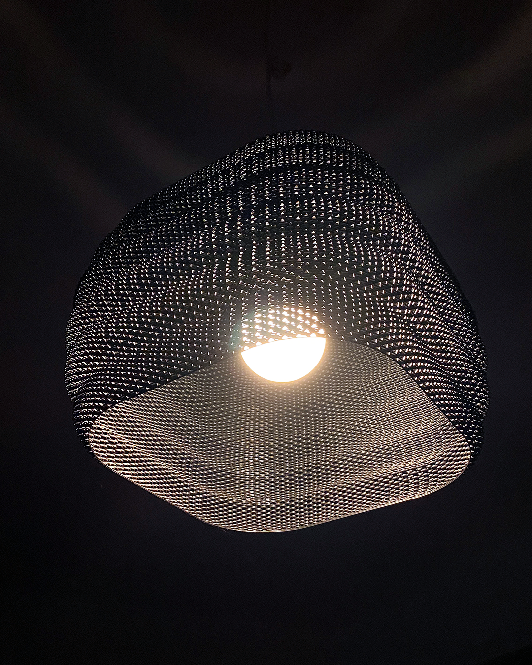 Print3D Africa DAIRA Pendant Lamp black underside - Red Rhino Kenya