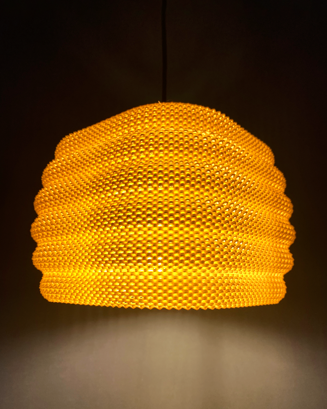 Print3D Africa DAIRA Pendant Lamp warm glow - Red Rhino Kenya
